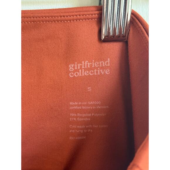 Girlfriend Collective High Rise Ankle Athletic Leggings Burnt Orange Women Small - Picture 5 of 7